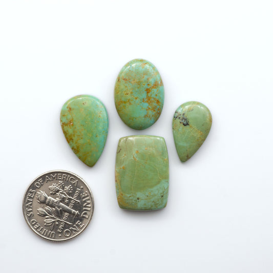 Experience the beauty of Turquoise Mountain Cabochons. With their distinctive blue and green color, these gemstones are perfect for any jewelry piece.