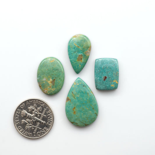 Experience the beauty of Turquoise Mountain Cabochons. With their distinctive blue and green color, these gemstones are perfect for any jewelry piece.