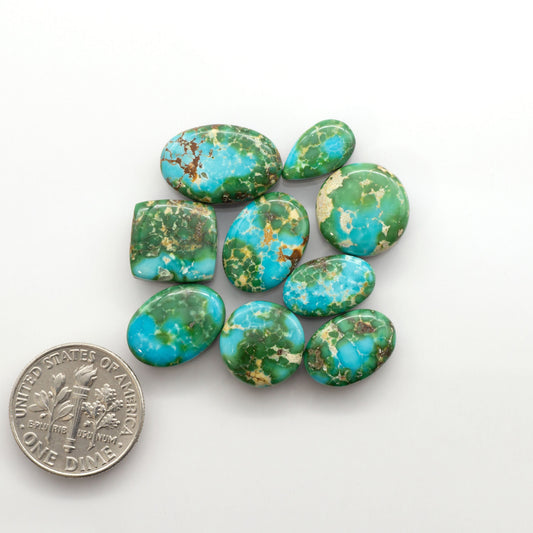 Sonoran Mountain Turquoise showcases a stunning blend of blue and green hues and natural patterns that make it a must-have for any jewelry collection.