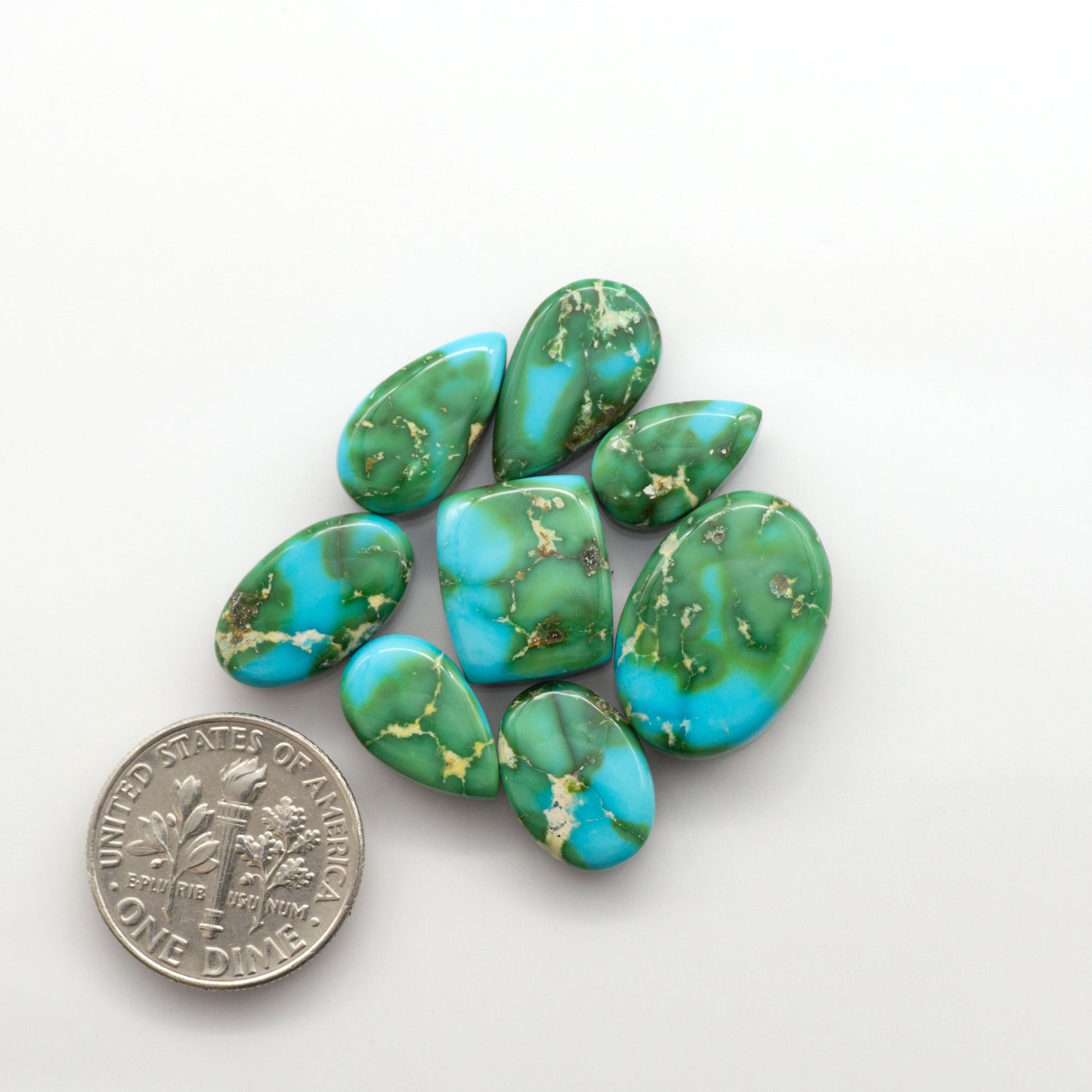 Sonoran Mountain Turquoise showcases a stunning blend of blue and green hues and natural patterns that make it a must-have for any jewelry collection.