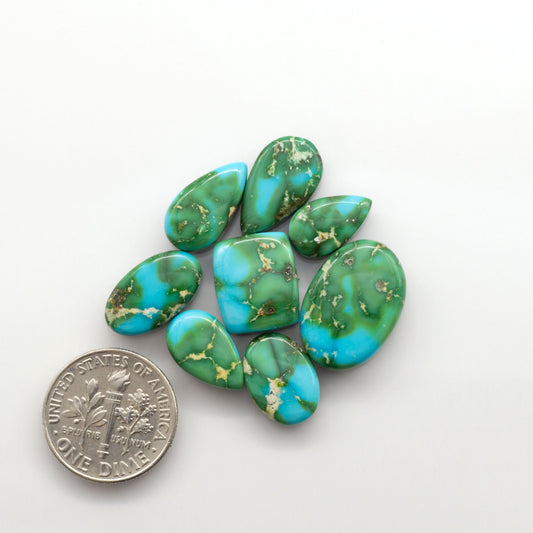 Sonoran Mountain Turquoise showcases a stunning blend of blue and green hues and natural patterns that make it a must-have for any jewelry collection.
