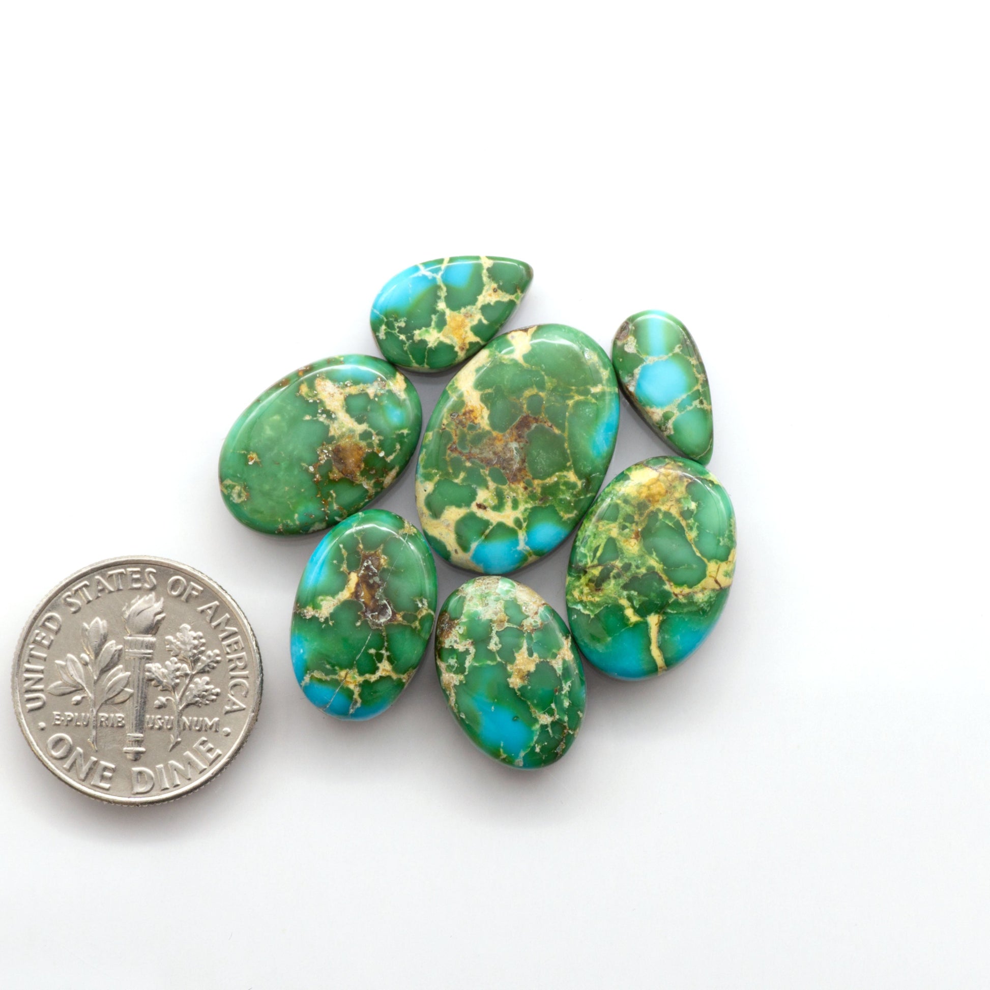 Sonoran Mountain Turquoise showcases a stunning blend of blue and green hues and natural patterns that make it a must-have for any jewelry collection.