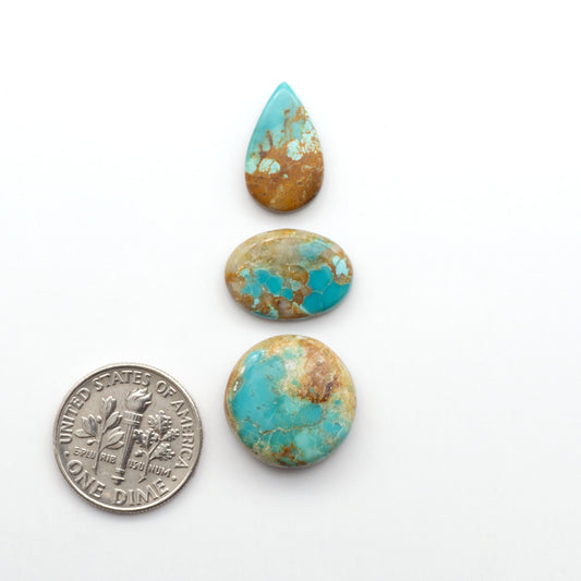 Add a touch of beauty to your collection with our stunning Pilot Mountain Turquoise Cabochons. Perfect for jewelry making each piece is truly one-of-a-kind.