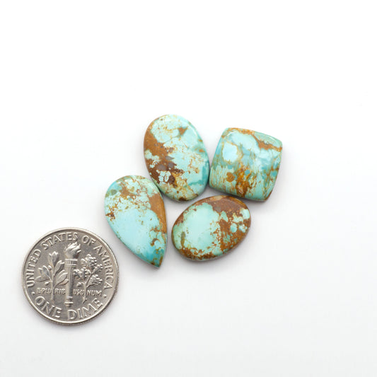 Add a touch of beauty to your collection with our stunning Pilot Mountain Turquoise Cabochons. Perfect for jewelry making each piece is truly one-of-a-kind.