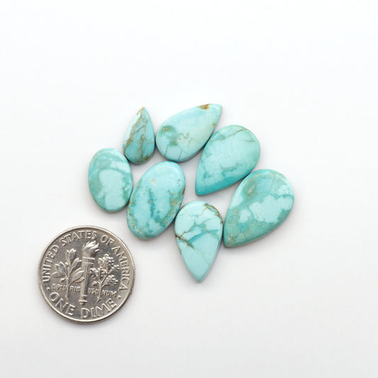 Add a touch of beauty to your collection with our stunning Pilot Mountain Turquoise Cabochons. Perfect for jewelry making each piece is truly one-of-a-kind.