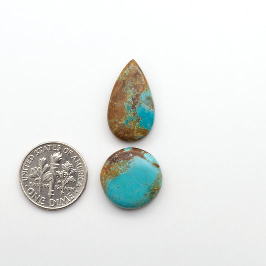 Add a touch of beauty to your collection with our stunning Pilot Mountain Turquoise Cabochons. Perfect for jewelry making each piece is truly one-of-a-kind.