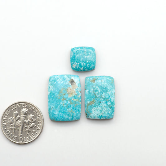 White Water Turquoise Cabochons with their mesmerizing patterns and one-of-a-kind colors, are perfect for those looking for a unique and eye-catching piece.