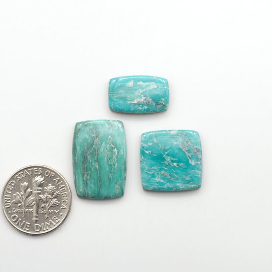 White Water Turquoise Cabochons with their mesmerizing patterns and one-of-a-kind colors, are perfect for those looking for a unique and eye-catching piece.