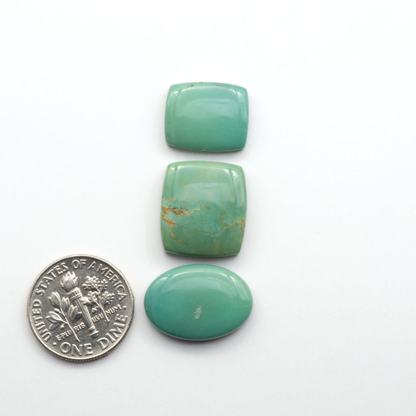 Experience the beauty of Turquoise Mountain Cabochons. With their distinctive blue and green color, these gemstones are perfect for any jewelry piece.
