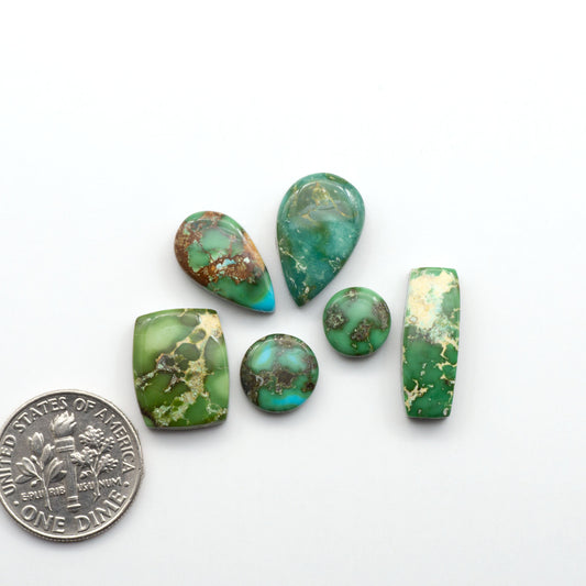 Sonoran Mountain Turquoise showcases a stunning blend of blue and green hues and natural patterns that make it a must-have for any jewelry collection.

