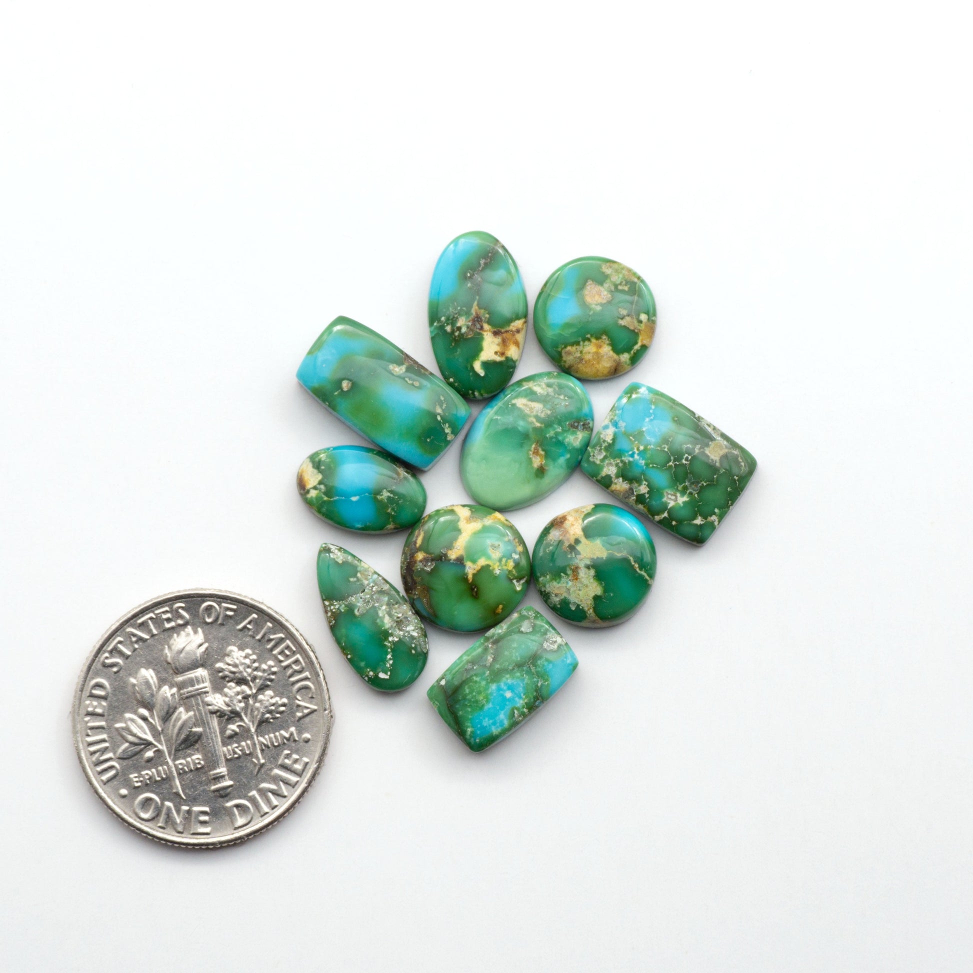 Sonoran Mountain Turquoise showcases a stunning blend of blue and green hues and natural patterns that make it a must-have for any jewelry collection.

