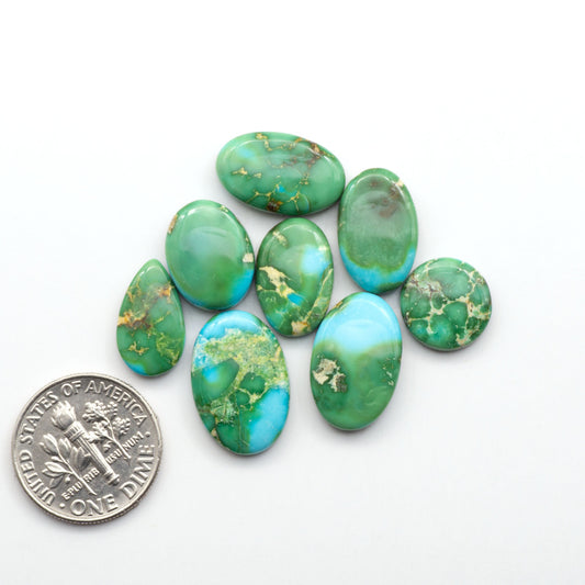 Sonoran Mountain Turquoise showcases a stunning blend of blue and green hues and natural patterns that make it a must-have for any jewelry collection.

