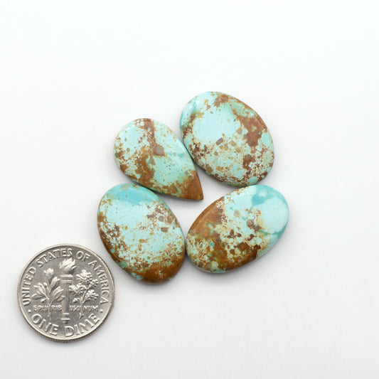Add a touch of beauty to your collection with our stunning Pilot Mountain Turquoise Cabochons. Perfect for jewelry making each piece is truly one-of-a-kind.