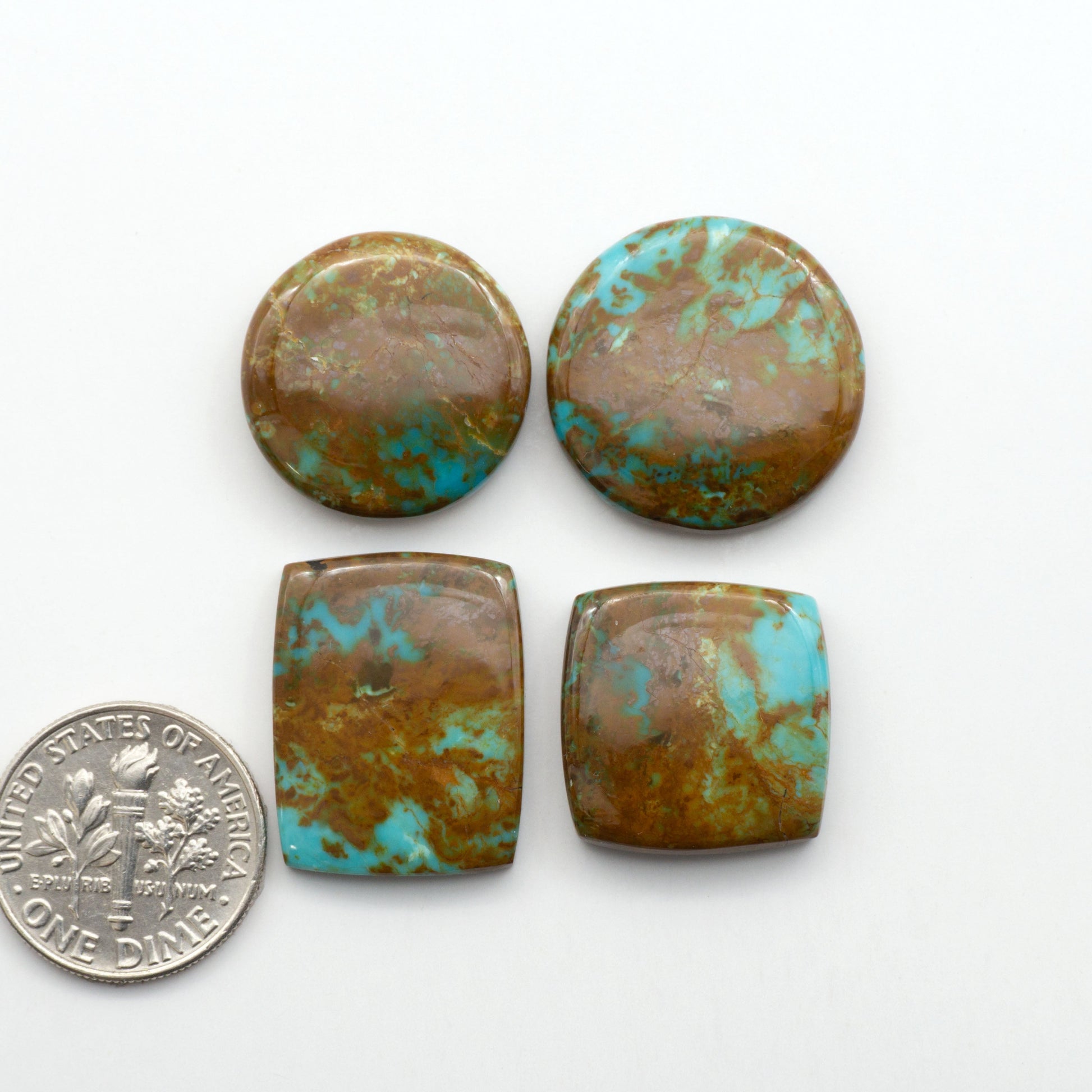 Add a touch of beauty to your collection with our stunning Pilot Mountain Turquoise Cabochons. Perfect for jewelry making each piece is truly one-of-a-kind.