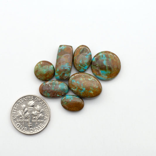 Add a touch of beauty to your collection with our stunning Pilot Mountain Turquoise Cabochons. Perfect for jewelry making each piece is truly one-of-a-kind.