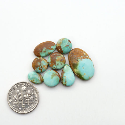 Add a touch of beauty to your collection with our stunning Pilot Mountain Turquoise Cabochons. Perfect for jewelry making each piece is truly one-of-a-kind.