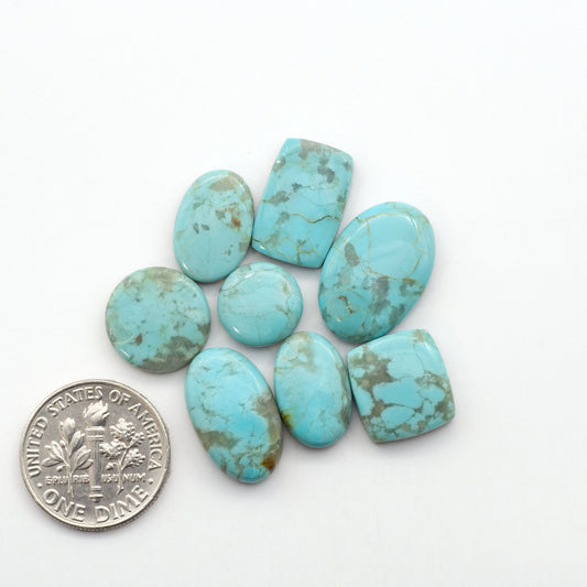 Add a touch of beauty to your collection with our stunning Pilot Mountain Turquoise Cabochons. Perfect for jewelry making each piece is truly one-of-a-kind.