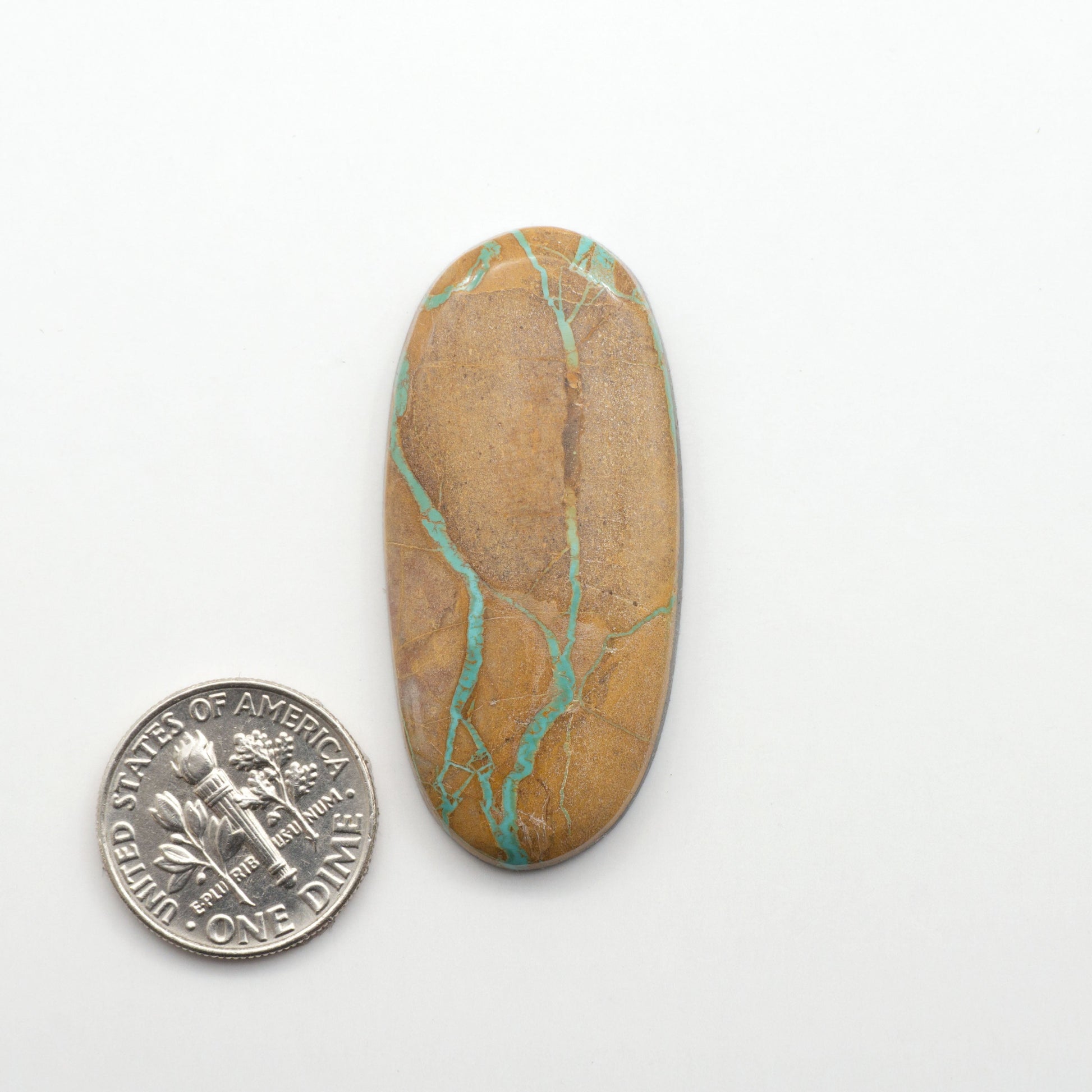 These Crow Springs Ribbon Turquoise Cabochons have a rich color and matrix that are sure to add a unique touch to a variety of jewelry pieces.