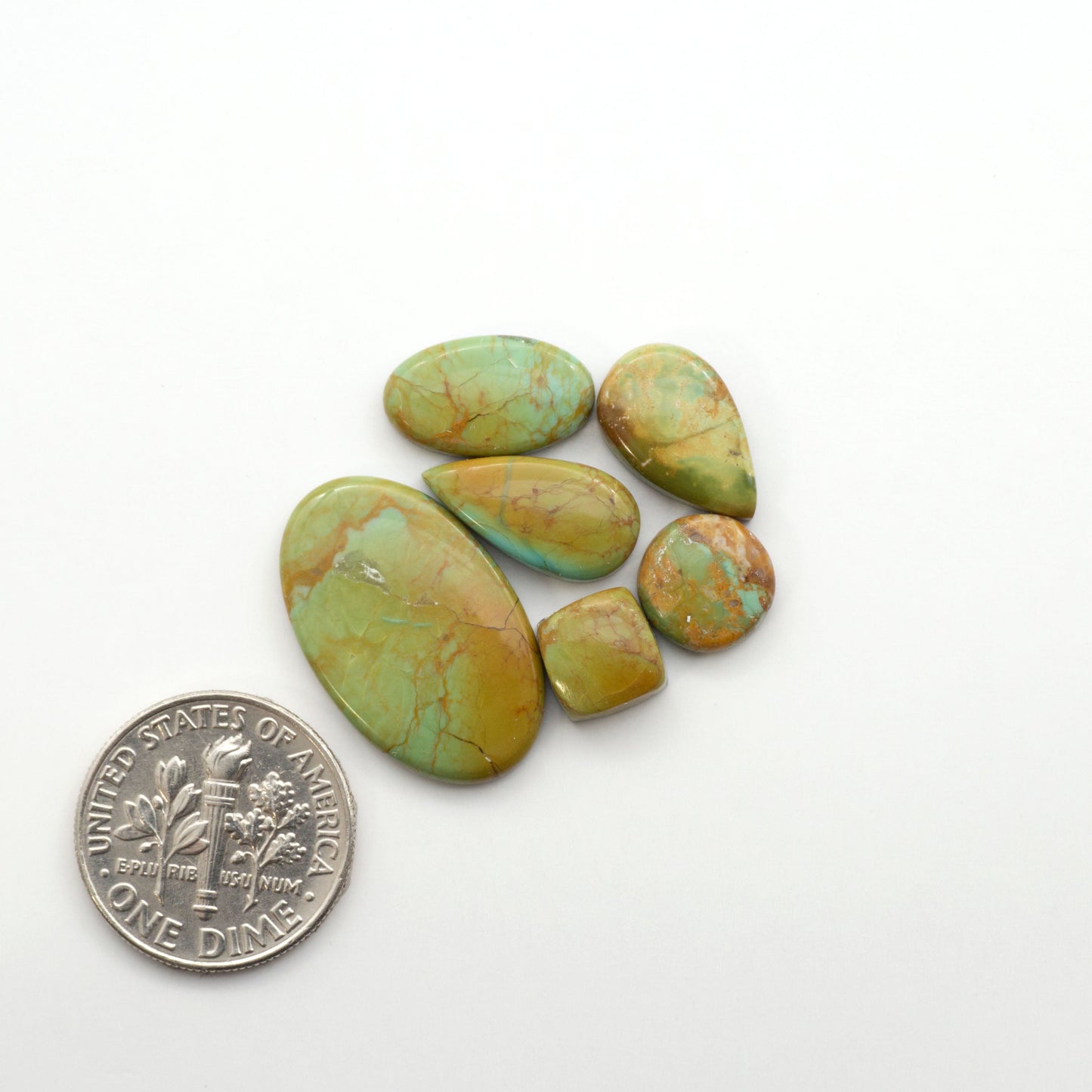 Add a touch of beauty to your collection with our stunning Pilot Mountain Turquoise Cabochons. Perfect for jewelry making each piece is truly one-of-a-kind.