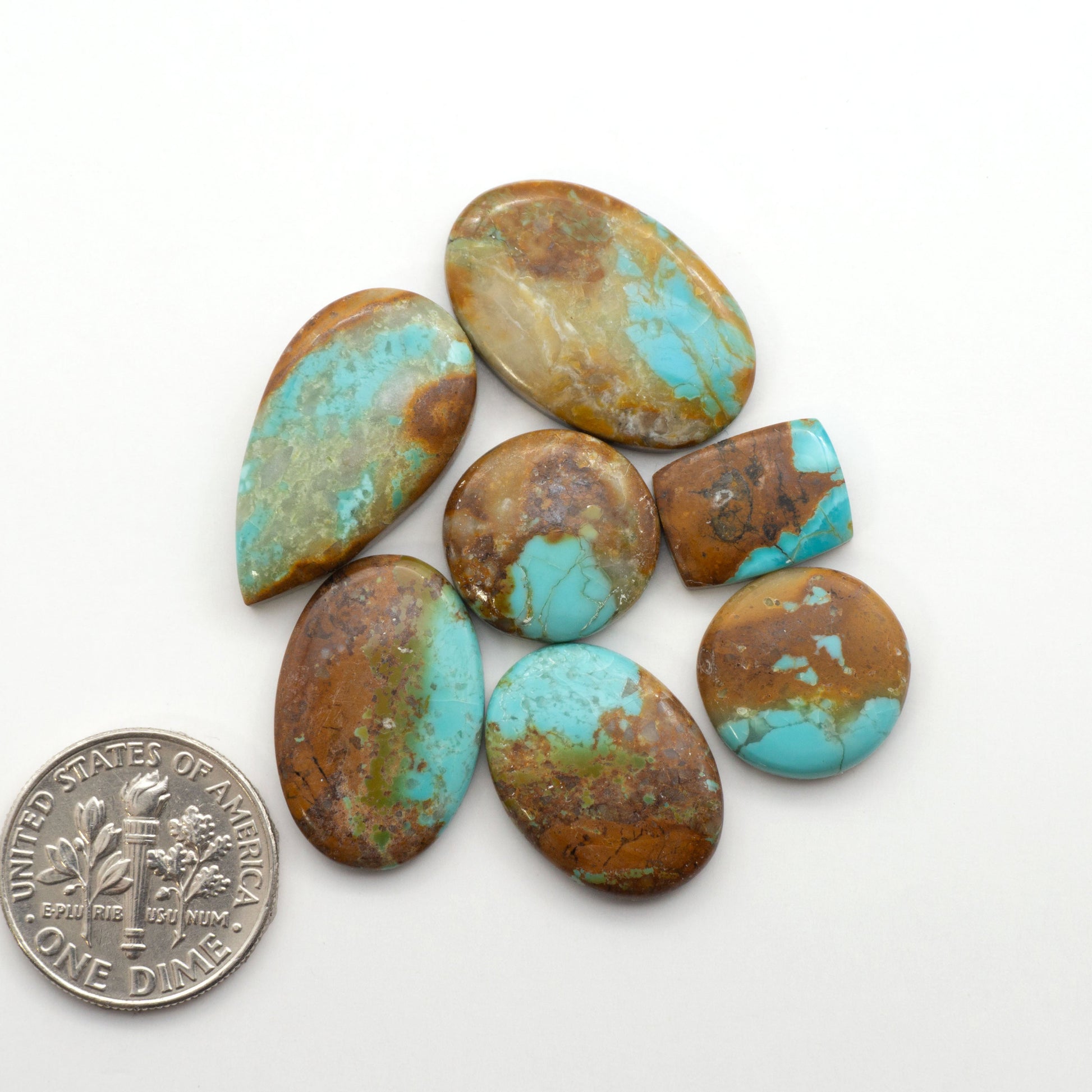 Add a touch of beauty to your collection with our stunning Pilot Mountain Turquoise Cabochons. Perfect for jewelry making each piece is truly one-of-a-kind.