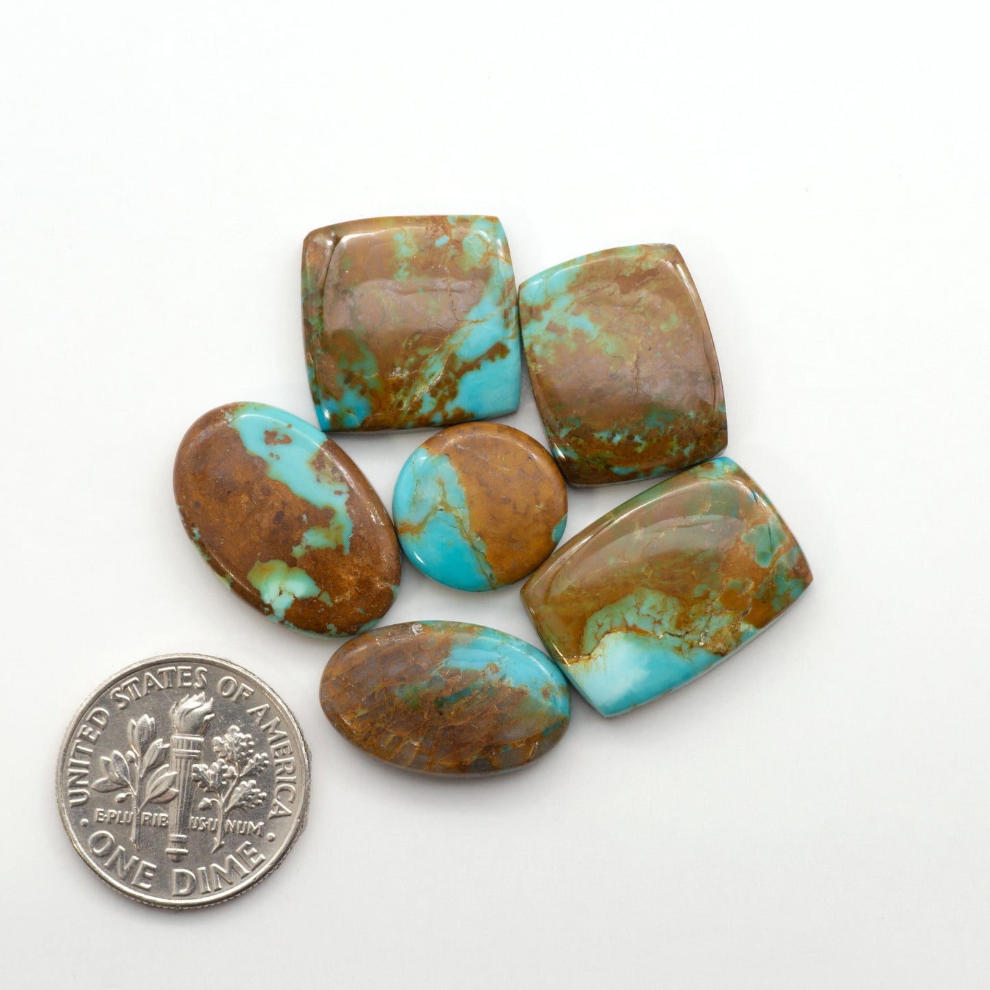 Add a touch of beauty to your collection with our stunning Pilot Mountain Turquoise Cabochons. Perfect for jewelry making each piece is truly one-of-a-kind.