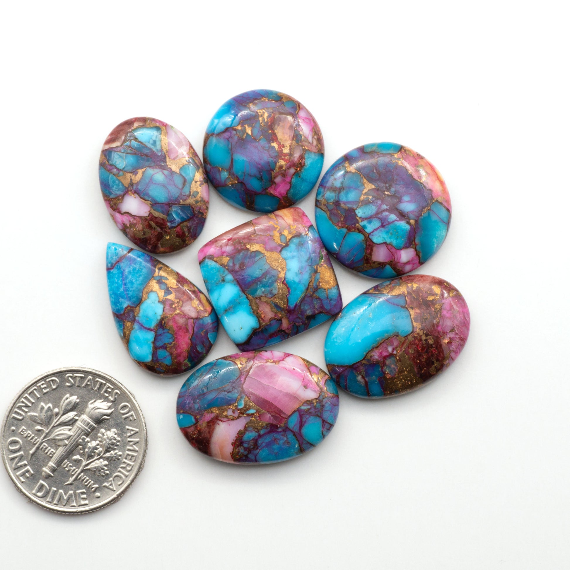 These Spiny Kingman Cabochons are perfect for any jewelry making project. With their unique and intricate patterns, they add a touch of elegance to your designs…