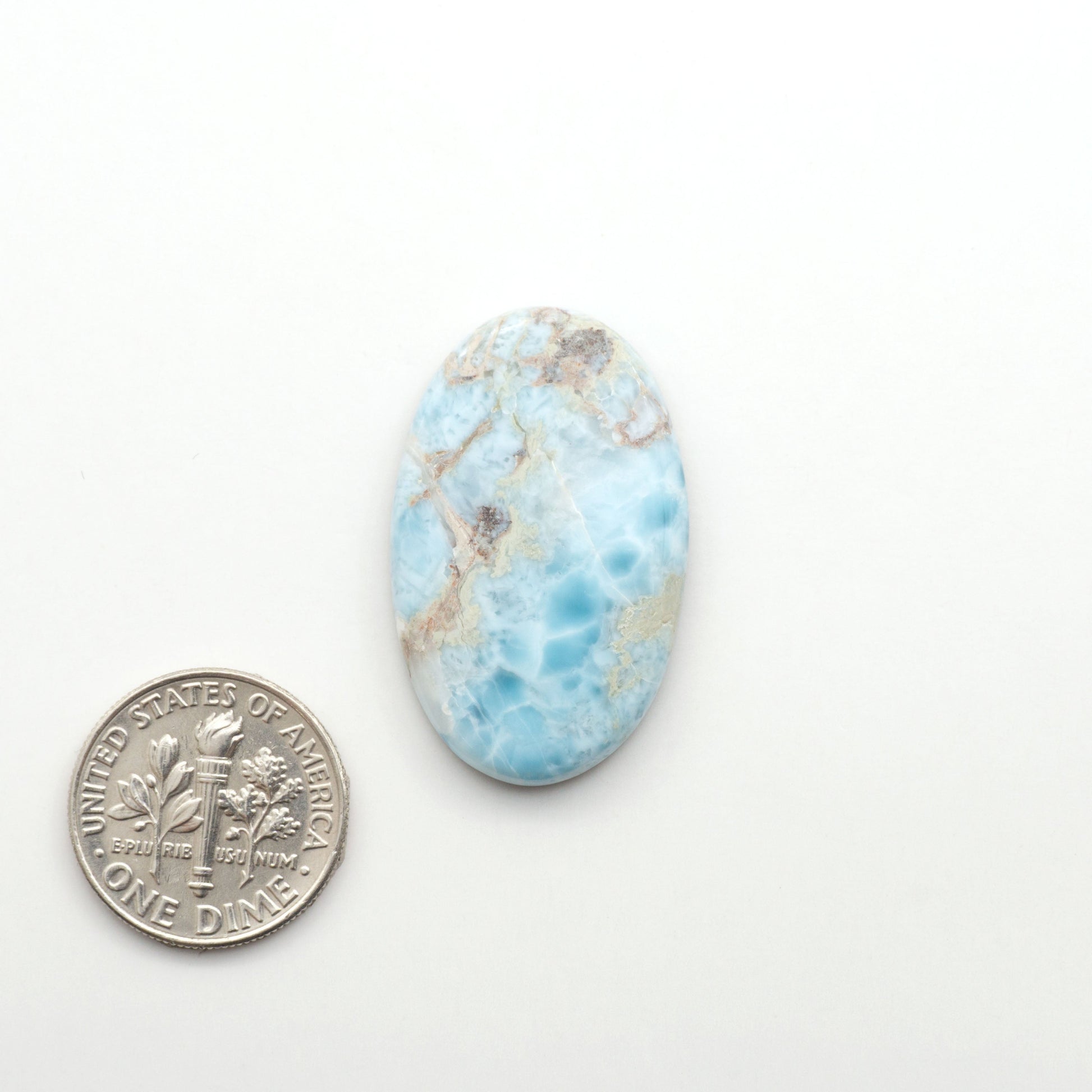 Discover the beauty of Larimar Cabochons. Cut to emphasize the stone's natural patterns and colors. Add a touch of natural beauty to your jewelry designs.