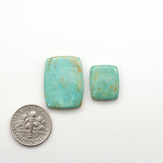 Experience the beauty of Turquoise Mountain Cabochons. With their distinctive blue and green color, these gemstones are perfect for any jewelry piece.