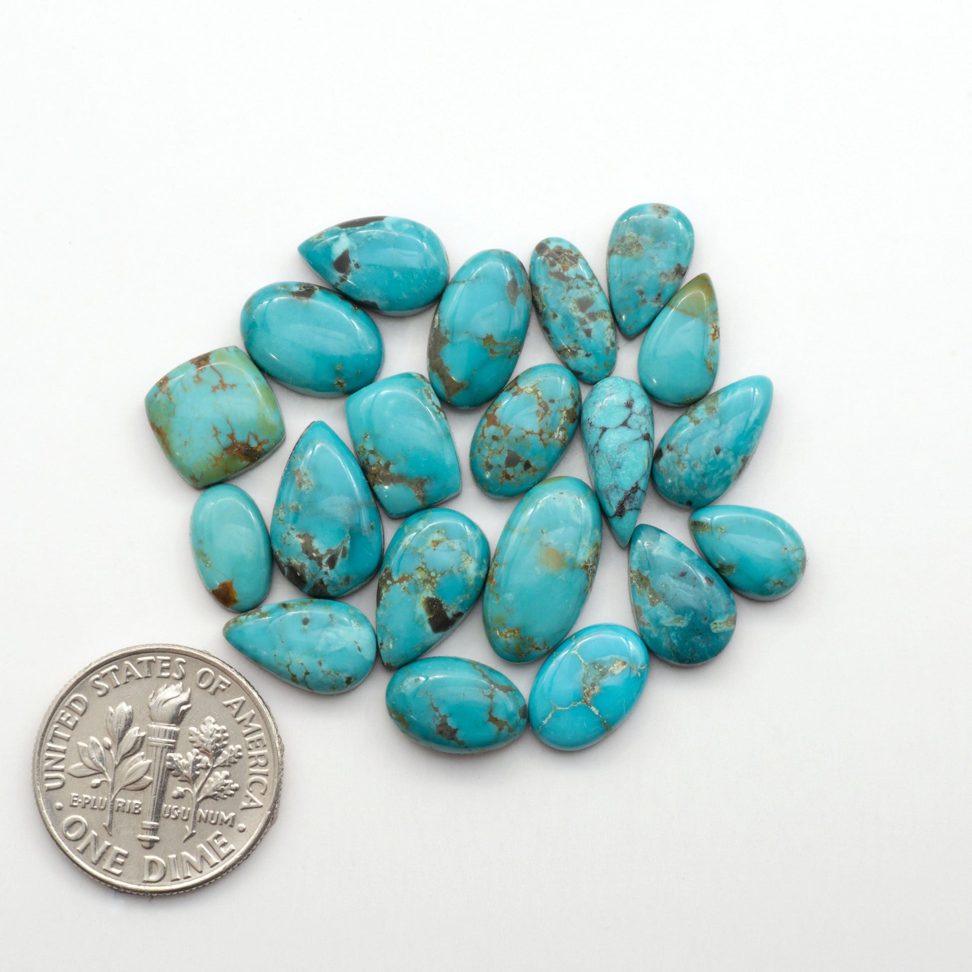 Apache Nugget Turquoise. Mined from the Apache Nugget Hole, this turquoise boasts stunning colors and patterns making it a must-have for any jewelry collection.