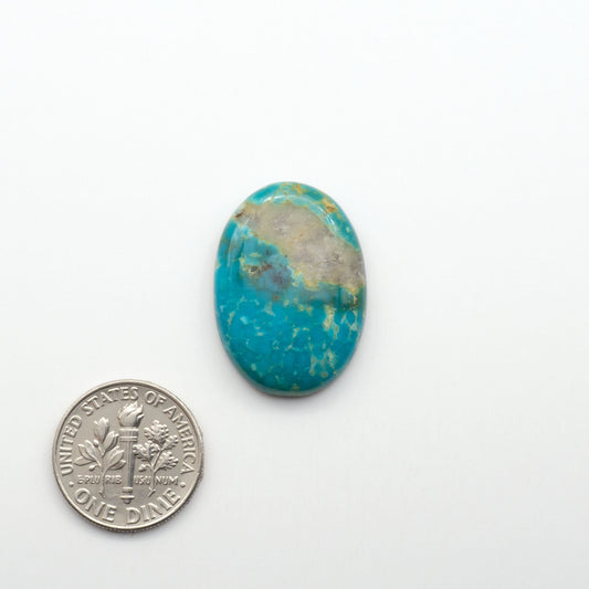 Kingman Turquoise Cabochons are a staple in the jewelry industry, known for their stunning blue-green color. Perfect for necklaces, earrings, and more!
