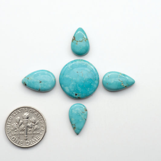 Apache Nugget Turquoise. Mined from the Apache Nugget Hole, this turquoise boasts stunning colors and patterns making it a must-have for any jewelry collection.