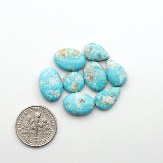 Experience the beauty of Fox Turquoise, mined in Nevada, USA. Elevate your jewelry designs with the stunning colors and patterns of these unique gemstones.