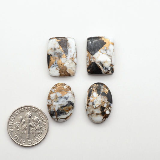 Elevate your jewelry pieces with these stunning White Buffalo Cabochons. With their unique and intricate patterns, they add a touch of elegance to any design.