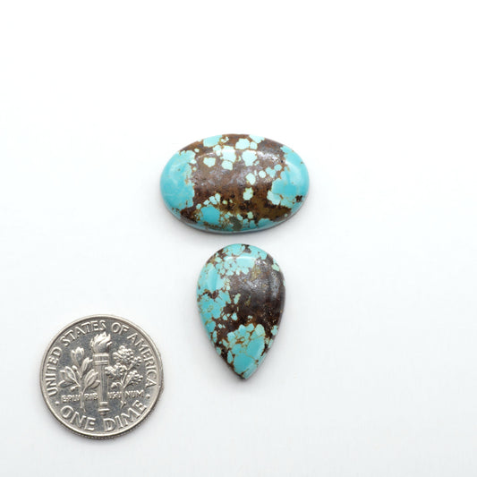 Number 8 Turquoise Cabochons have been selected for their quality and unique appearance. Don't miss the chance to add a one-of-a-kind piece to your collection.