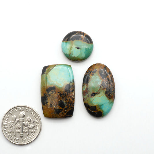 Black Jack Turquoise features a bold black color with striking veins of turquoise, making it a truly one-of-a-kind addition to your jewelry collection.