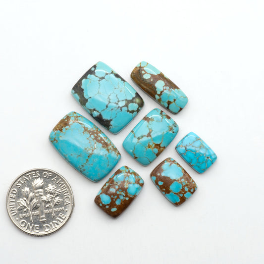 Number 8 Turquoise Cabochons have been selected for their quality and unique appearance. Don't miss the chance to add a one-of-a-kind piece to your collection.