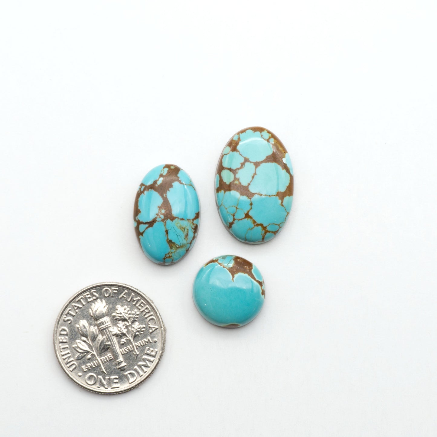 Number 8 Turquoise Cabochons have been selected for their quality and unique appearance. Don't miss the chance to add a one-of-a-kind piece to your collection.