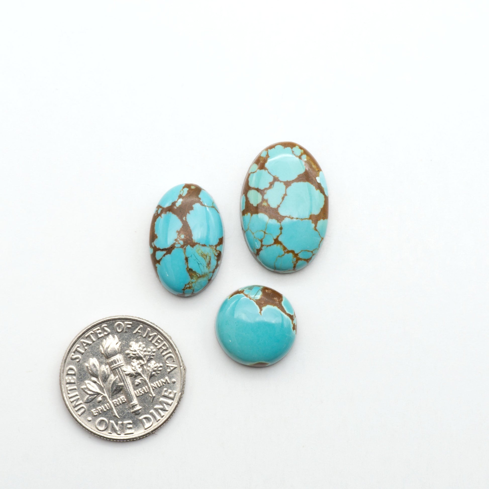 Number 8 Turquoise Cabochons have been selected for their quality and unique appearance. Don't miss the chance to add a one-of-a-kind piece to your collection.