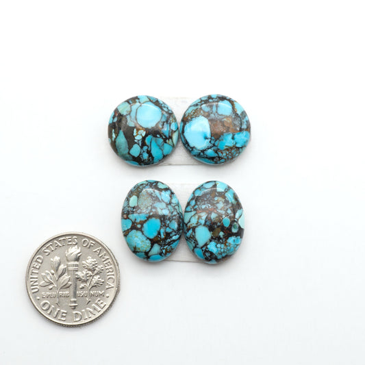 Enhance your jewelry designs with Pressed Turquoise Nugget Cabochons. Crafted from composite materials they add a captivating touch to your creations.