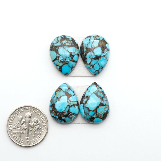 Enhance your jewelry designs with Pressed Turquoise Nugget Cabochons. Crafted from composite materials they add a captivating touch to your creations.