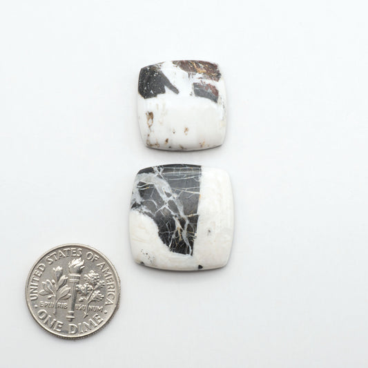 Natural White Buffalo Stone Cabochons are semi-precious gemstones cut into shapes ideal for jewelry-making, making them an excellent choice for artisans.