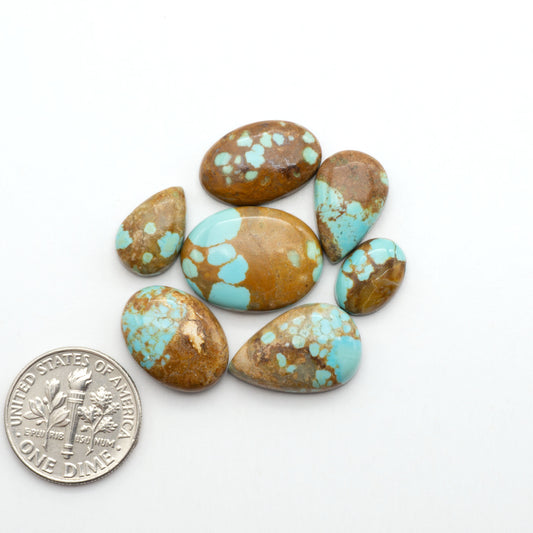 Number 8 Turquoise Cabochons have been selected for their quality and unique appearance. Don't miss the chance to add a one-of-a-kind piece to your collection.