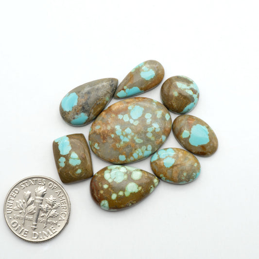 Number 8 Turquoise Cabochons have been selected for their quality and unique appearance. Don't miss the chance to add a one-of-a-kind piece to your collection.