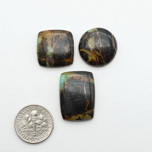 Black Jack Turquoise features a bold black color with striking veins of turquoise, making it a truly one-of-a-kind addition to your jewelry collection.