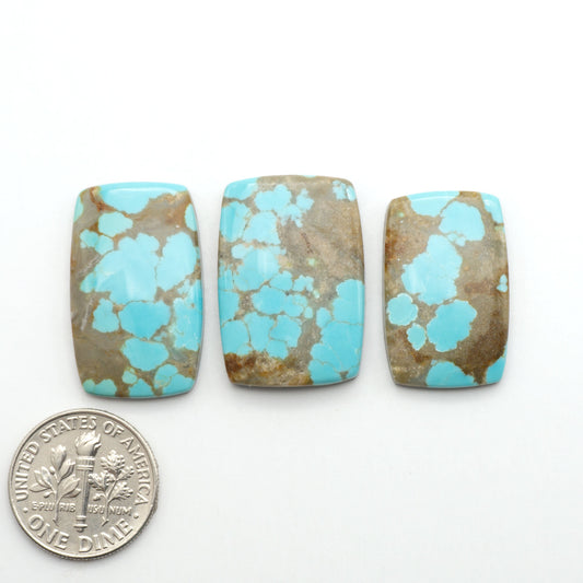 Number 8 Turquoise Cabochons have been selected for their quality and unique appearance. Don't miss the chance to add a one-of-a-kind piece to your collection.