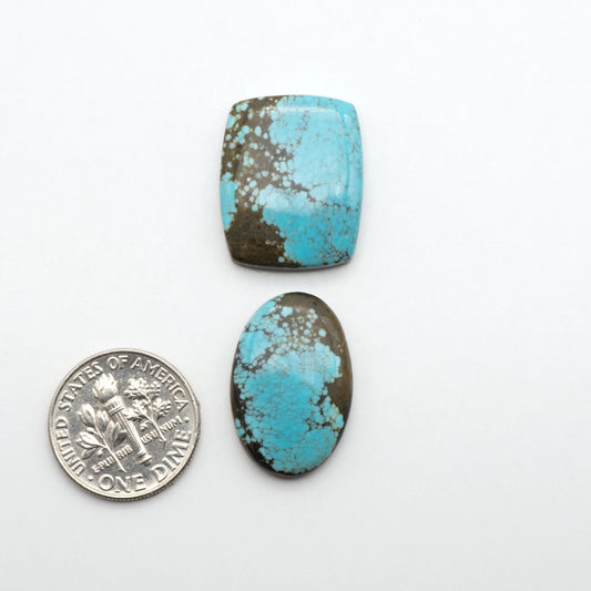 Number 8 Turquoise Cabochons have been selected for their quality and unique appearance. Don't miss the chance to add a one-of-a-kind piece to your collection.