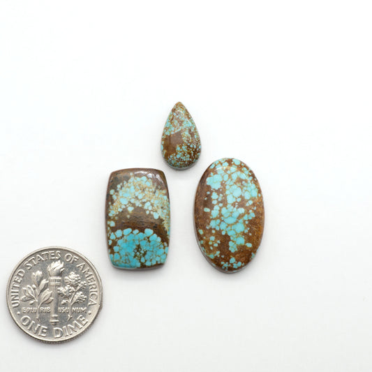 Number 8 Turquoise Cabochons have been selected for their quality and unique appearance. Don't miss the chance to add a one-of-a-kind piece to your collection.