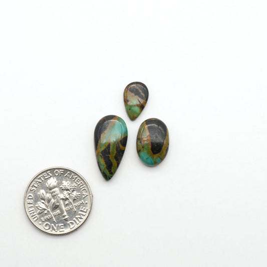 Black Jack Turquoise features a bold black color with striking veins of turquoise, making it a truly one-of-a-kind addition to your jewelry collection.