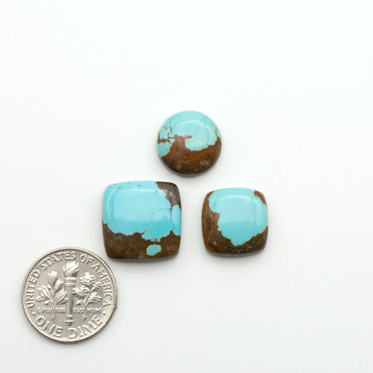 Number 8 Turquoise Cabochons have been selected for their quality and unique appearance. Don't miss the chance to add a one-of-a-kind piece to your collection.