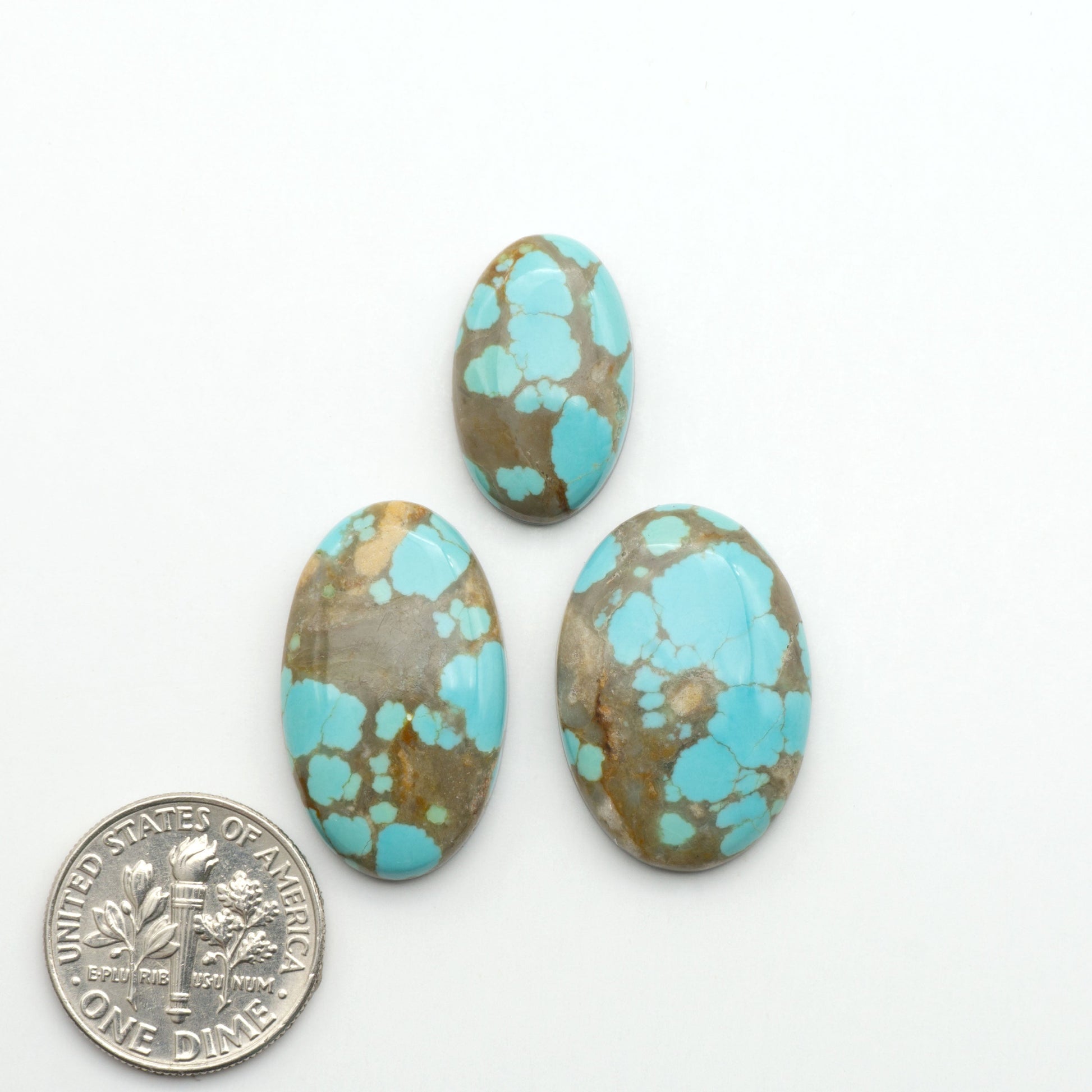 Number 8 Turquoise Cabochons have been selected for their quality and unique appearance. Don't miss the chance to add a one-of-a-kind piece to your collection.